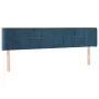 Dark blue velvet LED headboard 163x16x78/88 cm by , Headboards and footboards - Ref: Foro24-3123294, Price: 76,46 €, Discount: %