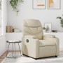 Sillón reclinable de piel sintética color crema en Sillones | Comprar online en Foru.es