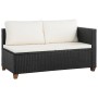 Set de muebles de jardín 4 pzas y cojines ratán sintético negro de vidaXL, Conjuntos de jardín - Ref: Foro24-44107, Precio: 3...