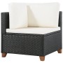 Set de muebles de jardín 4 pzas y cojines ratán sintético negro de vidaXL, Conjuntos de jardín - Ref: Foro24-44107, Precio: 3...