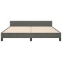 Estructura cama con cabecero terciopelo gris oscuro 160x200 cm de , Camas y somieres - Ref: Foro24-3125764, Precio: 220,67 €,...