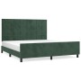 Estructura cama con cabecero terciopelo verde oscuro 180x200 cm de , Camas y somieres - Ref: Foro24-3125772, Precio: 273,17 €...