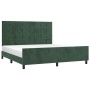 Estructura cama con cabecero terciopelo verde oscuro 180x200 cm de , Camas y somieres - Ref: Foro24-3125772, Precio: 273,17 €...