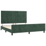 Estructura cama con cabecero terciopelo verde oscuro 180x200 cm de , Camas y somieres - Ref: Foro24-3125772, Precio: 273,17 €...