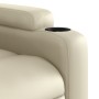 Sillón reclinable de piel sintética color crema en Sillones | Comprar online en Foru.es