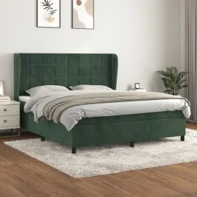 Boxspringbett mit dunkelgrüner Samtmatratze 180x200 cm von , Betten und Lattenroste - Ref: Foro24-3129228, Preis: 666,30 €, R...