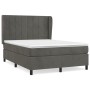 Cama box spring con colchón terciopelo gris oscuro 140x200 cm de , Camas y somieres - Ref: Foro24-3129214, Precio: 492,17 €, ...