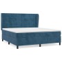 Cama box spring con colchón terciopelo azul oscuro 160x200 cm de , Camas y somieres - Ref: Foro24-3129223, Precio: 556,27 €, ...