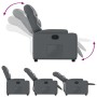 Sillón reclinable de piel sintética gris en Sillones | Comprar online en Foru.es