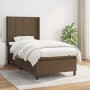 Cama box spring con colchón tela marrón oscuro 100x200 cm de , Camas y somieres - Ref: Foro24-3131412, Precio: 362,46 €, Desc...