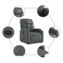 Sillón reclinable de piel sintética gris en Sillones | Comprar online en Foru.es