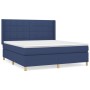 Cama box spring con colchón tela azul 160x200 cm de , Camas y somieres - Ref: Foro24-3132007, Precio: 561,84 €, Descuento: %