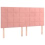 Cama box spring con colchón terciopelo rosa 160x200 cm de , Camas y somieres - Ref: Foro24-3132692, Precio: 553,22 €, Descuen...