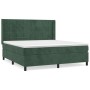 Cama box spring con colchón terciopelo verde oscuro 160x200 cm de , Camas y somieres - Ref: Foro24-3132690, Precio: 586,05 €,...
