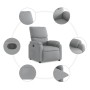 Sillón reclinable de tela gris claro en Sillones | Comprar online en Foru.es