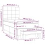 Cama box spring con colchón terciopelo gris oscuro 80x200 cm de , Camas y somieres - Ref: Foro24-3137810, Precio: 354,28 €, D...