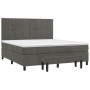 Cama box spring con colchón terciopelo gris oscuro 160x200 cm de , Camas y somieres - Ref: Foro24-3137852, Precio: 568,59 €, ...