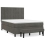 Cama box spring con colchón terciopelo gris oscuro 140x200 cm de , Camas y somieres - Ref: Foro24-3137846, Precio: 518,10 €, ...