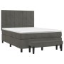 Cama box spring con colchón terciopelo gris oscuro 140x200 cm de , Camas y somieres - Ref: Foro24-3137846, Precio: 518,10 €, ...