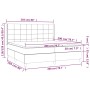 Cama box spring colchón y LED terciopelo gris oscuro 200x200 cm de , Camas y somieres - Ref: Foro24-3139584, Precio: 629,20 €...