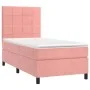 Box spring bed with pink velvet mattress 80x200 cm by , Beds and slatted bases - Ref: Foro24-3142994, Price: 326,85 €, Discou...