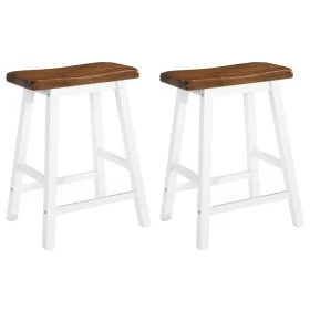 Taburetes de cocina 2 unidades madera maciza de vidaXL, Taburetes de cocina - Ref: Foro24-245546, Precio: 96,87 €, Descuento: %