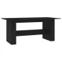 Mesa de comedor de madera de ingeniería negro 180x90x76 cm de , Mesas de cocina y de comedor - Ref: Foro24-800469, Precio: 14...