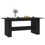 Mesa de comedor de madera de ingeniería negro 180x90x76 cm de , Mesas de cocina y de comedor - Ref: Foro24-800469, Precio: 14...