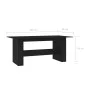 Mesa de comedor de madera de ingeniería negro 180x90x76 cm de , Mesas de cocina y de comedor - Ref: Foro24-800469, Precio: 14...