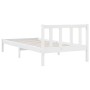 Estructura de cama madera maciza de pino blanco 75x190 cm de , Camas y somieres - Ref: Foro24-810043, Precio: 74,64 €, Descue...