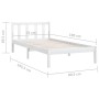 Estructura de cama madera maciza de pino blanco 75x190 cm de , Camas y somieres - Ref: Foro24-810043, Precio: 74,64 €, Descue...