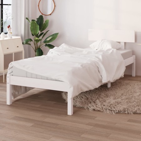 Estructura de cama madera maciza de pino 90x200 cm de , Camas y somieres - Ref: Foro24-810133, Precio: 97,37 €, Descuento: %