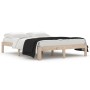 Estructura de cama de madera maciza de pino 140x190 cm de , Camas y somieres - Ref: Foro24-810345, Precio: 94,86 €, Descuento: %