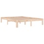 Estructura de cama de madera maciza de pino 140x190 cm de , Camas y somieres - Ref: Foro24-810345, Precio: 94,86 €, Descuento: %