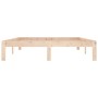 Estructura de cama de madera maciza de pino 140x190 cm de , Camas y somieres - Ref: Foro24-810345, Precio: 94,86 €, Descuento: %