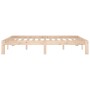 Estructura de cama de madera maciza de pino 140x190 cm de , Camas y somieres - Ref: Foro24-810345, Precio: 94,86 €, Descuento: %