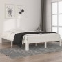Estructura de cama madera maciza de pino blanca 140x200 cm de , Camas y somieres - Ref: Foro24-810366, Precio: 106,89 €, Desc...