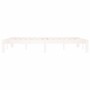Estructura de cama madera maciza de pino blanca 140x200 cm de , Camas y somieres - Ref: Foro24-810366, Precio: 106,89 €, Desc...