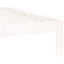 Estructura de cama madera maciza de pino blanca 140x200 cm de , Camas y somieres - Ref: Foro24-810366, Precio: 106,89 €, Desc...
