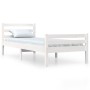Estructura de cama madera maciza blanca 100x200 cm de , Camas y somieres - Ref: Foro24-814810, Precio: 111,71 €, Descuento: %