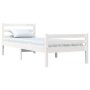 Estructura de cama madera maciza blanca 100x200 cm de , Camas y somieres - Ref: Foro24-814810, Precio: 111,71 €, Descuento: %