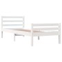 Estructura de cama madera maciza blanca 100x200 cm de , Camas y somieres - Ref: Foro24-814810, Precio: 111,71 €, Descuento: %