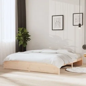Estructura de cama madera maciza 200x200 cm de , Camas y somieres - Ref: Foro24-814969, Precio: 145,87 €, Descuento: %
