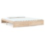 Estructura de cama madera maciza 200x200 cm de , Camas y somieres - Ref: Foro24-814969, Precio: 148,00 €, Descuento: %