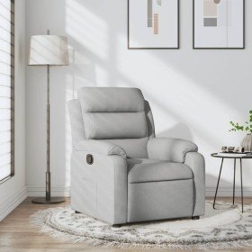 Sillón reclinable de tela gris claro en Sillones | Comprar online en Foru.es