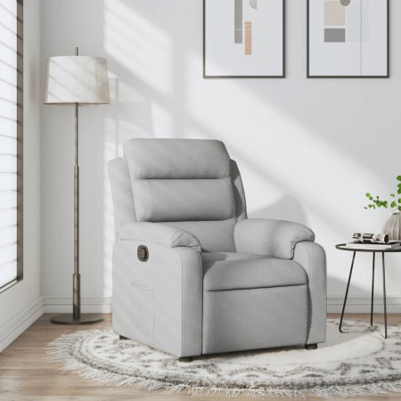 Sillón reclinable de tela gris claro en Sillones | Comprar online en Foru.es