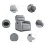 Sillón reclinable de tela gris claro en Sillones | Comprar online en Foru.es
