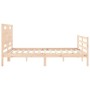 Estructura de cama con cabecero madera maciza 160x200 cm de , Camas y somieres - Ref: Foro24-3194061, Precio: 154,57 €, Descu...