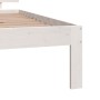 Estructura de cama madera maciza individual blanco 75x190 cm de , Camas y somieres - Ref: Foro24-810456, Precio: 93,86 €, Des...
