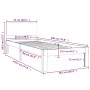 Estructura de cama madera maciza individual blanco 75x190 cm de , Camas y somieres - Ref: Foro24-810456, Precio: 93,86 €, Des...